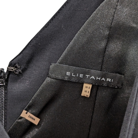 Elie Tahari Black Sheath Dress 0 - Picture 3 of 6